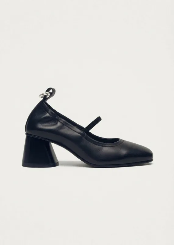 Rhiane Black Leather Pumps made by Alohas