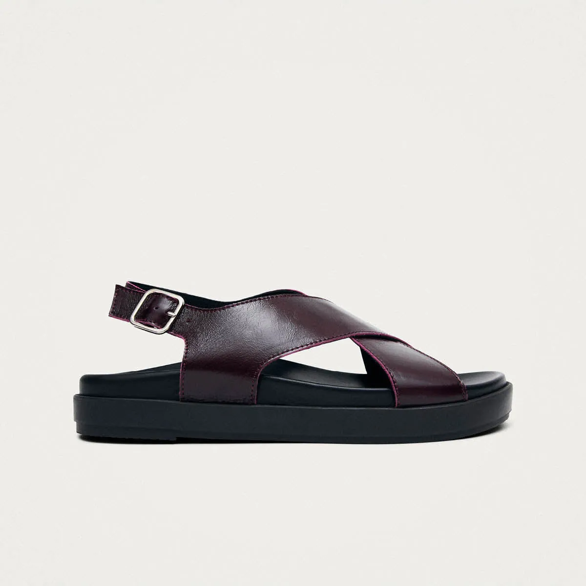 Nico Rift Burgundy Leather Sandals sold by Alohas product image thumbnail 3