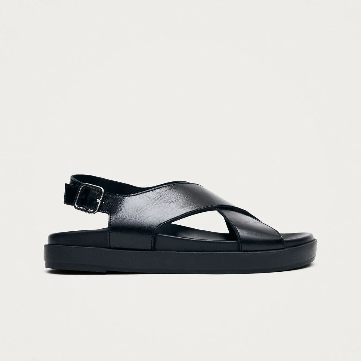 Nico Rift Black Leather Sandals sold by Alohas product image thumbnail 3