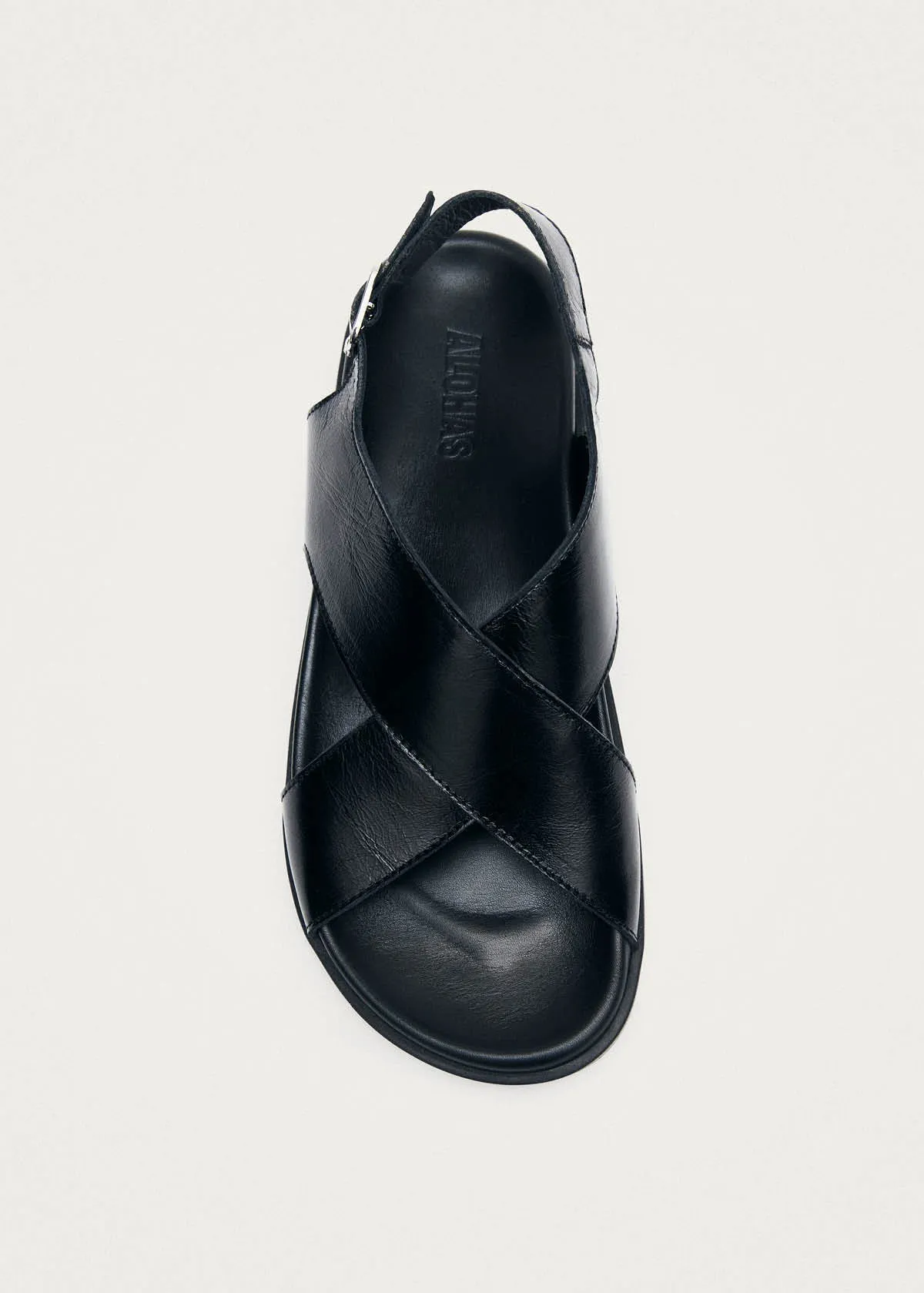 Nico Rift Black Leather Sandals sold by Alohas product image thumbnail 5