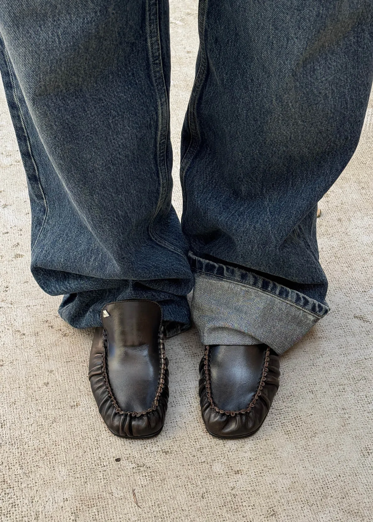 Gabe Vintage Effect Brown Leather Loafers sold by Alohas product image thumbnail 2