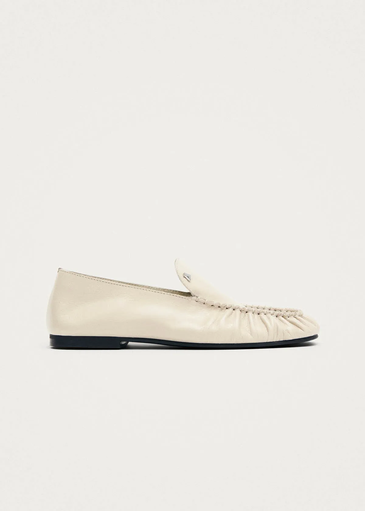 Gabe Rift Cream Leather Loafers sold by Alohas