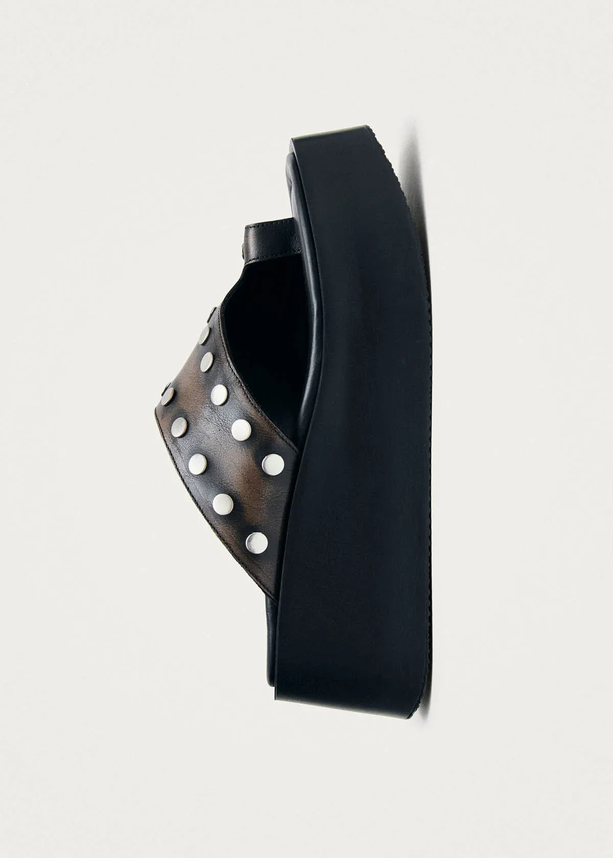 Nova Studs Vintage Effect Brown Leather Sandals sold by Alohas product image thumbnail 4