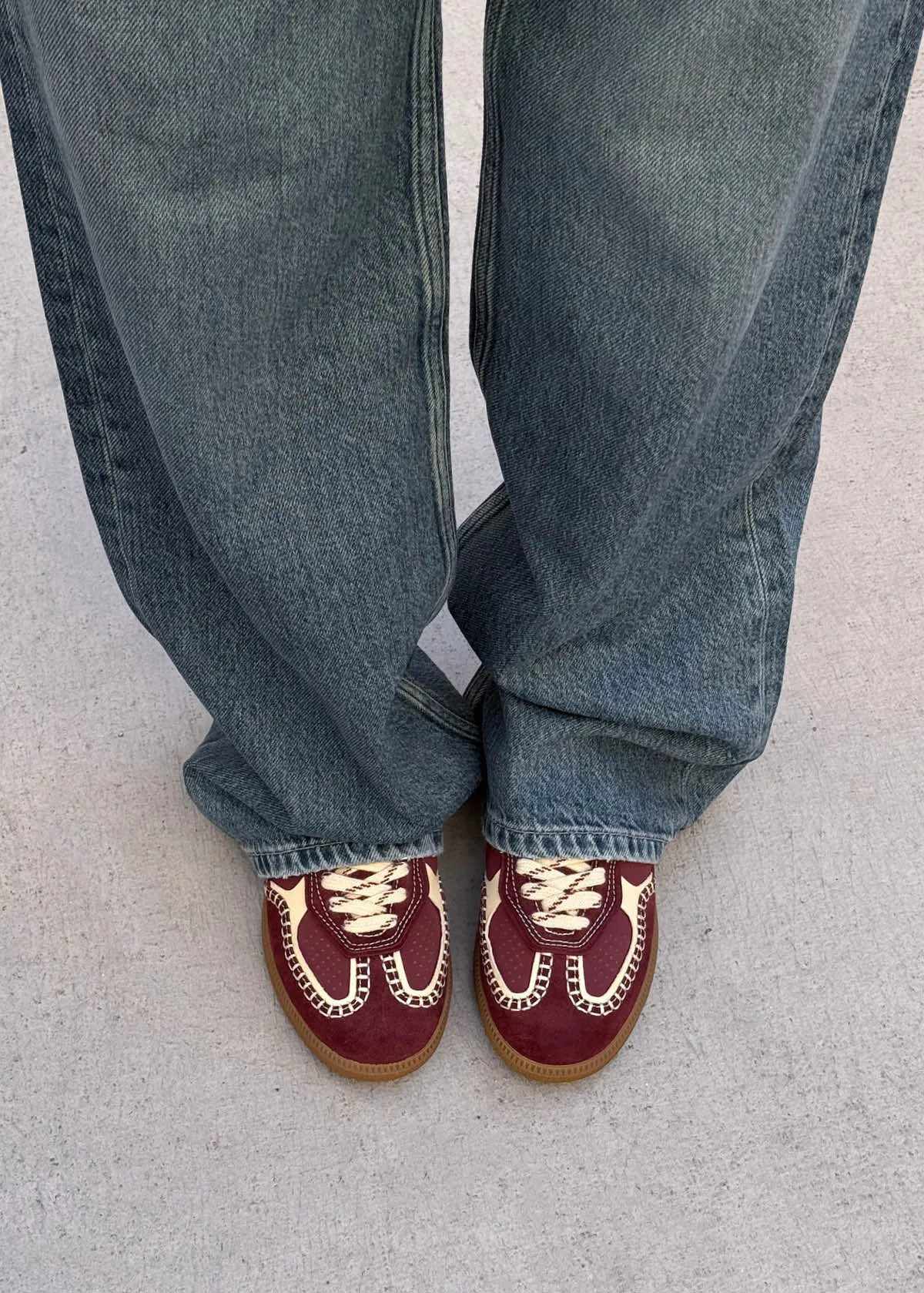 Tb.490 Recycled Burgundy Leather Sneakers sold by Alohas product image thumbnail 2