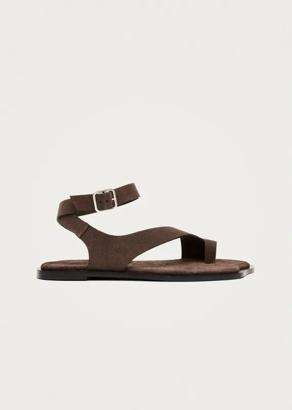 Honu Suede Brown Leather Sandals made by Alohas
