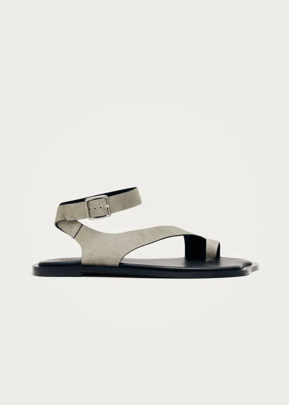 Honu Vintage Grey Leather Sandals made by Alohas