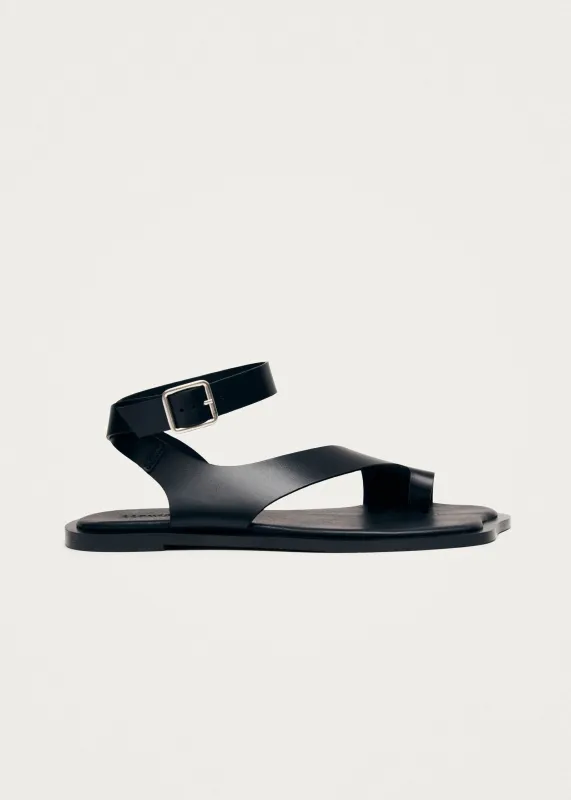 Honu Black Leather Sandals made by Alohas