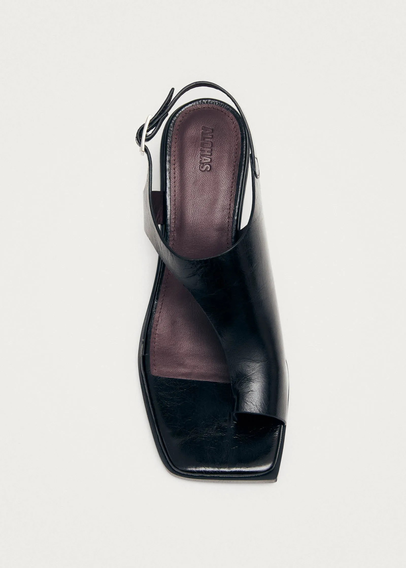 Mahina Rift Black Leather Sandals sold by Alohas product image thumbnail 5