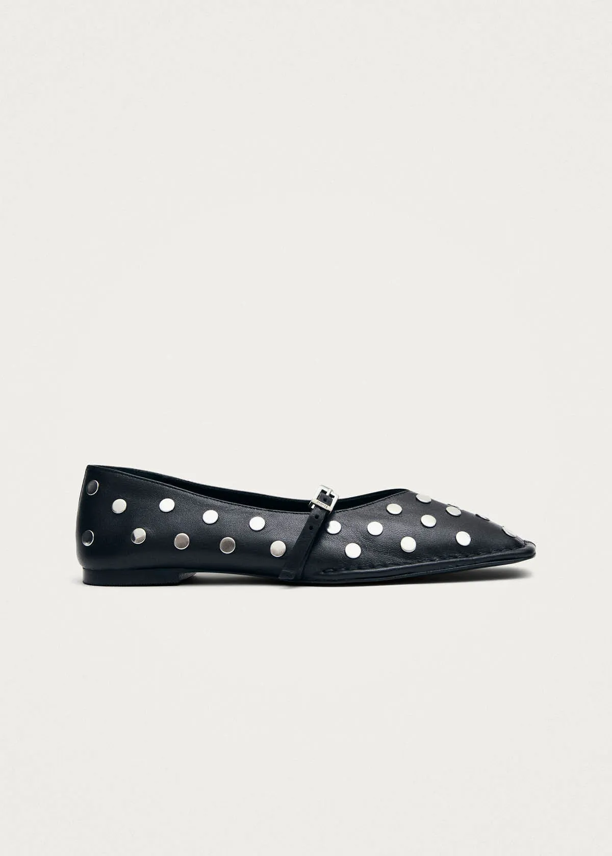 Sway All Studs Black Leather Ballet Flats sold by Alohas product image thumbnail 4