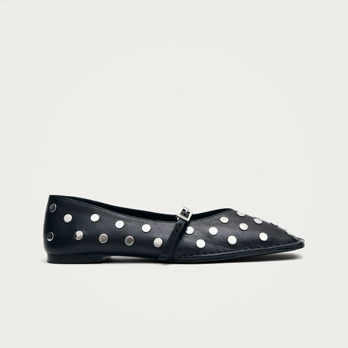 Sway All Studs Black Leather Ballet Flats sold by Alohas product image thumbnail 3