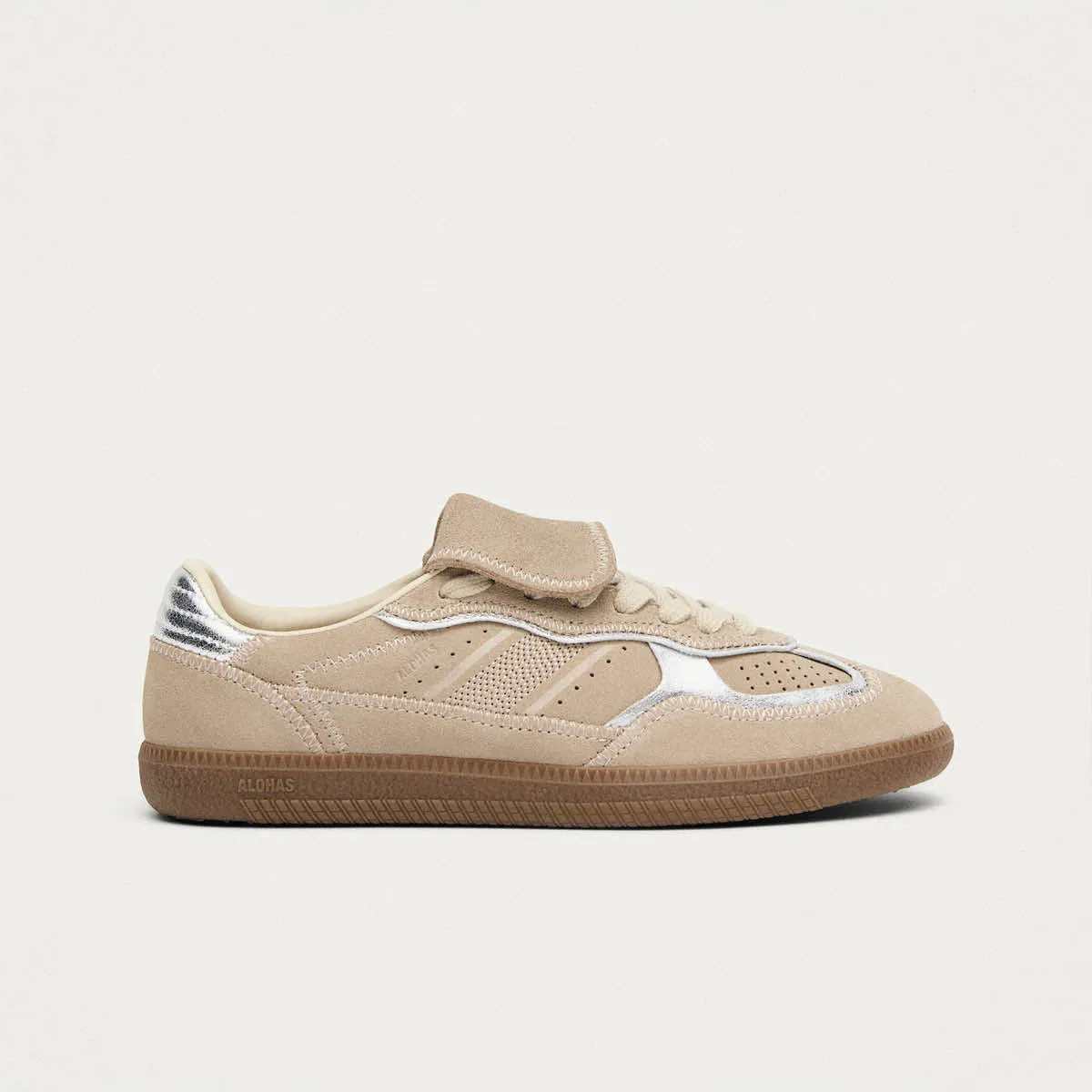 Tb.490 Club Rife Shimmer Beige Leather Sneakers sold by Alohas product image thumbnail 3