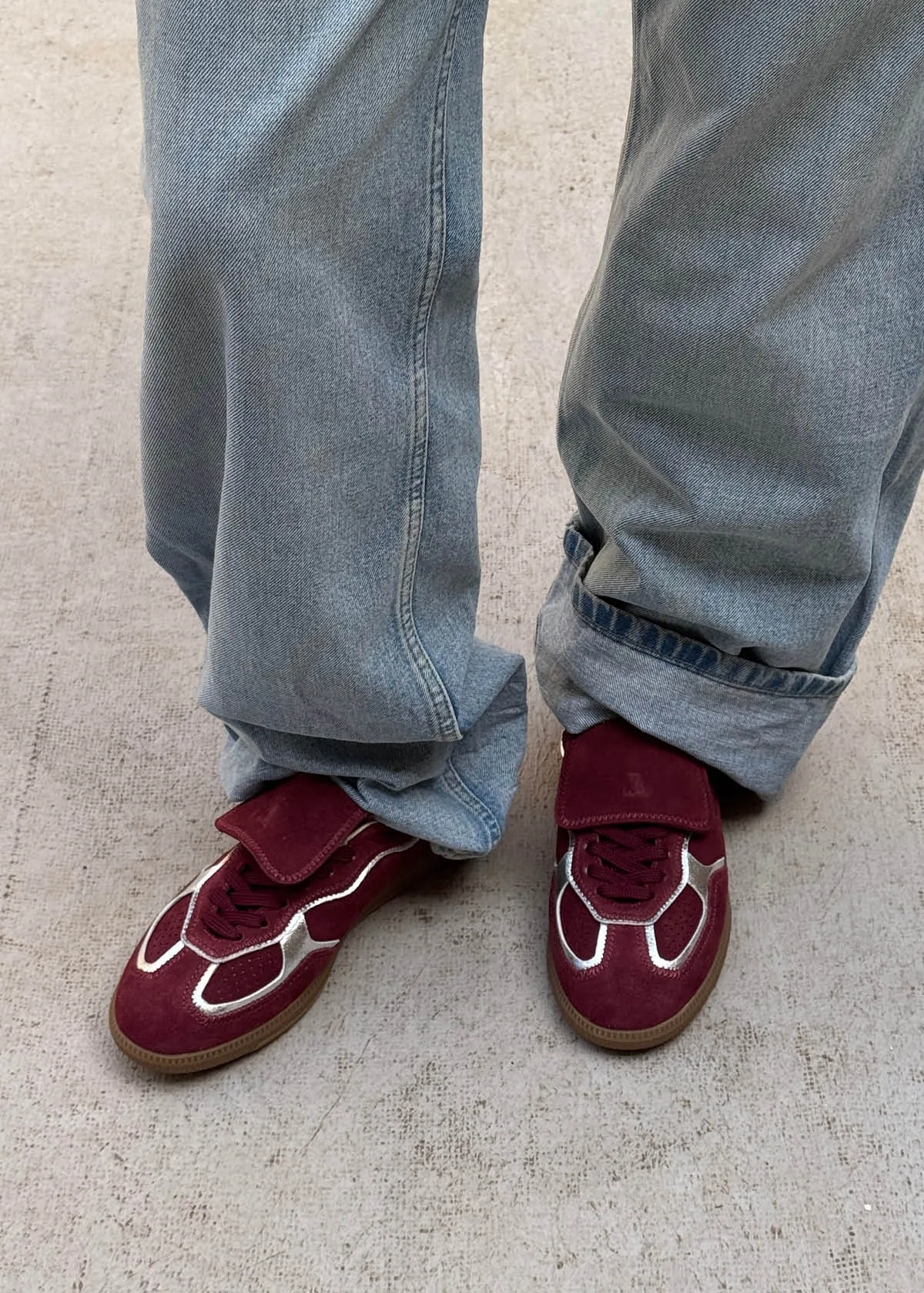 Tb.490 Club Rife Shimmer Burgundy Leather Sneakers sold by Alohas product image thumbnail 2