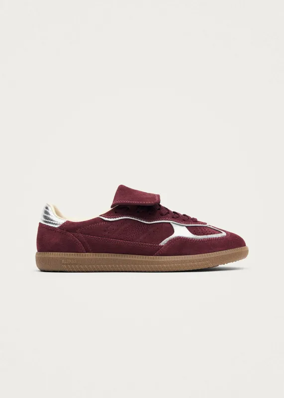 Tb.490 Club Rife Shimmer Burgundy Leather Sneakers made by Alohas