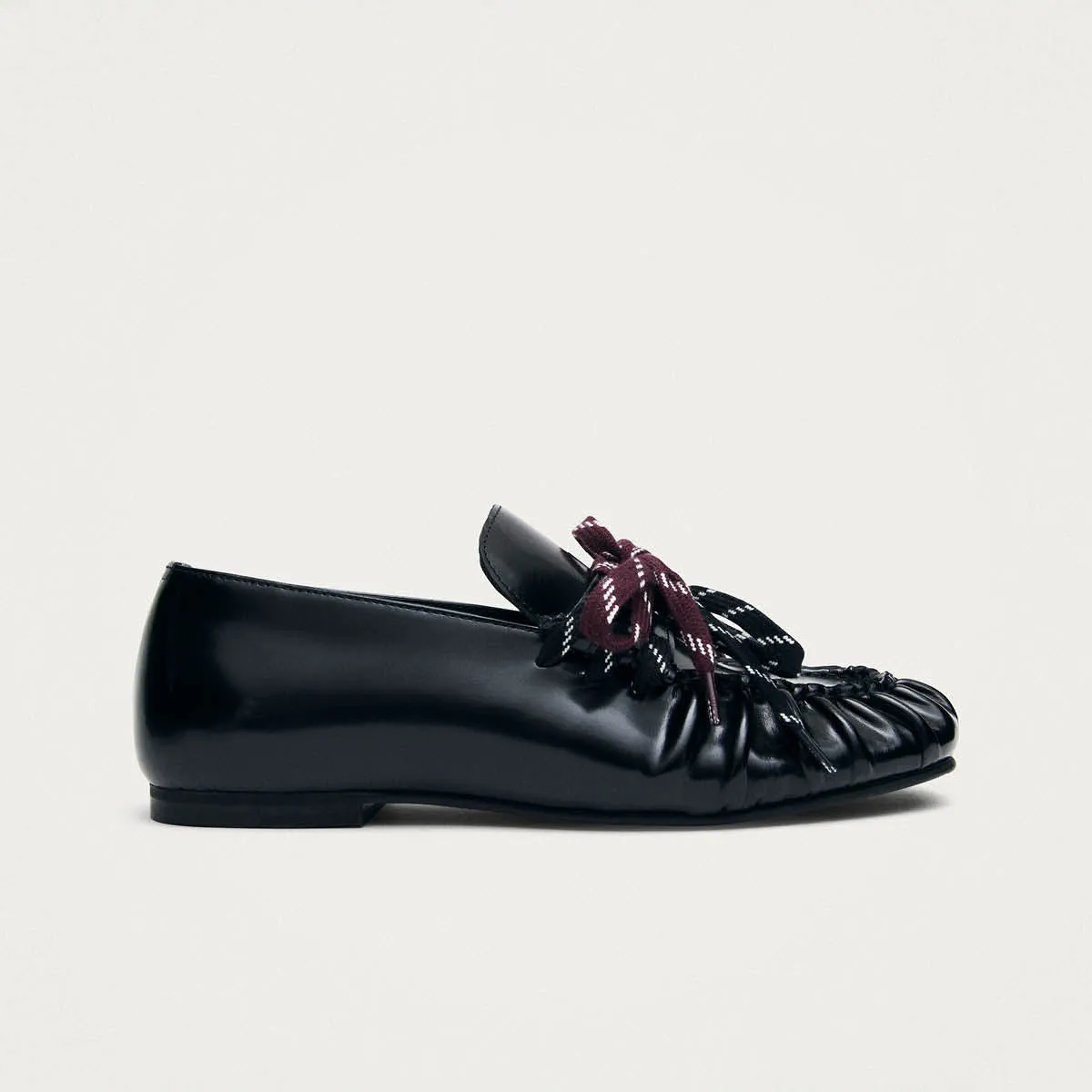 Aven Lace Black Leather Loafers sold by Alohas product image thumbnail 3