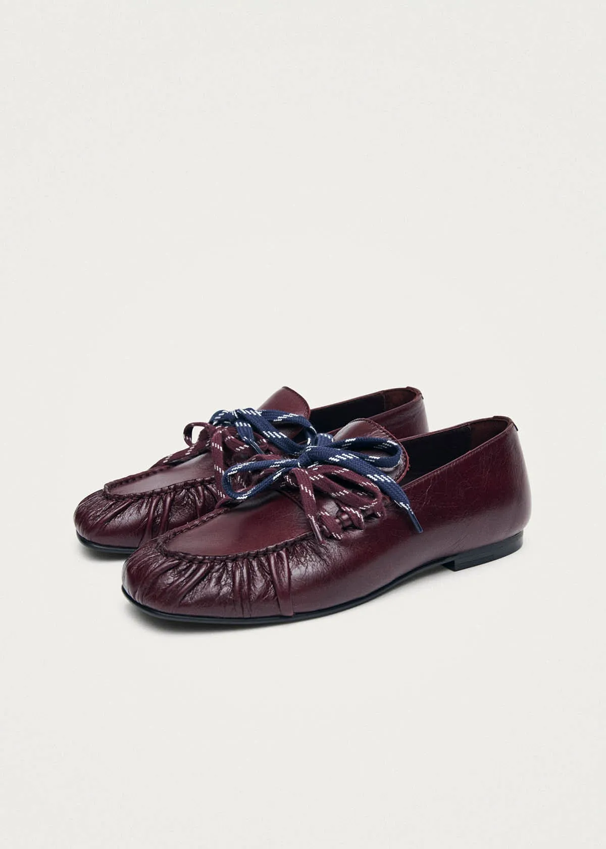 Aven Lace Rift Burgundy Leather Loafers sold by Alohas product image thumbnail 2