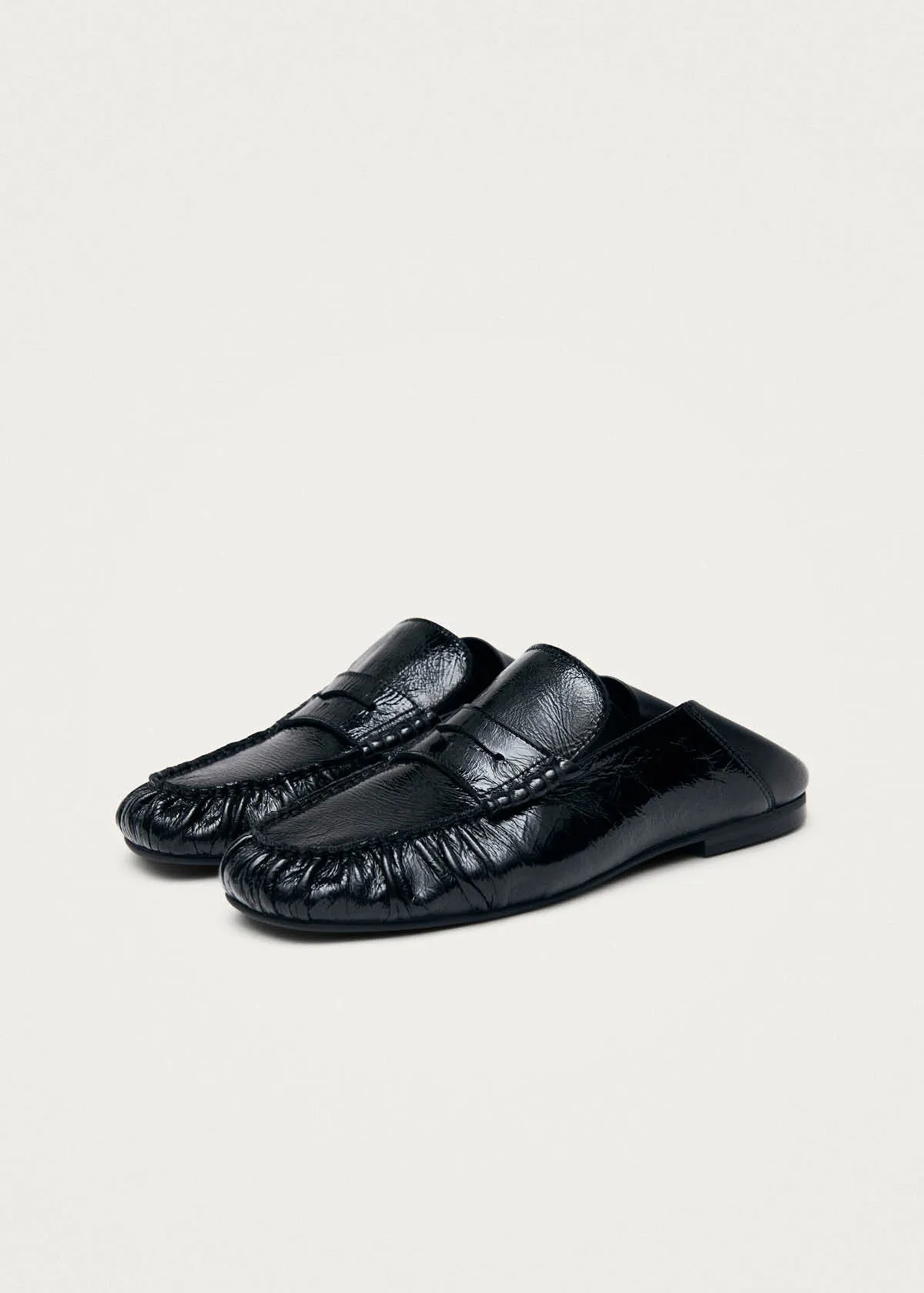 Aven Mule Patent Black Leather Loafers sold by Alohas product image thumbnail 2