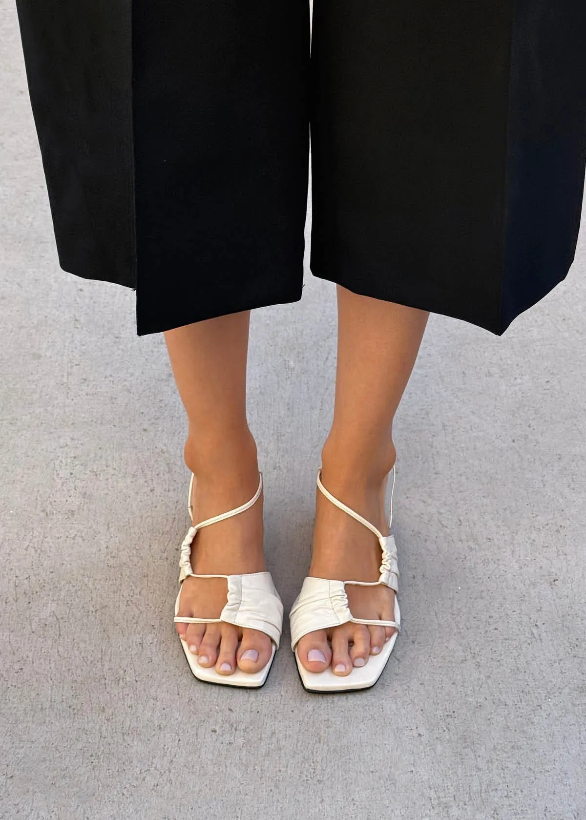 Juniper Cream Leather Sandals sold by Alohas product image thumbnail 2