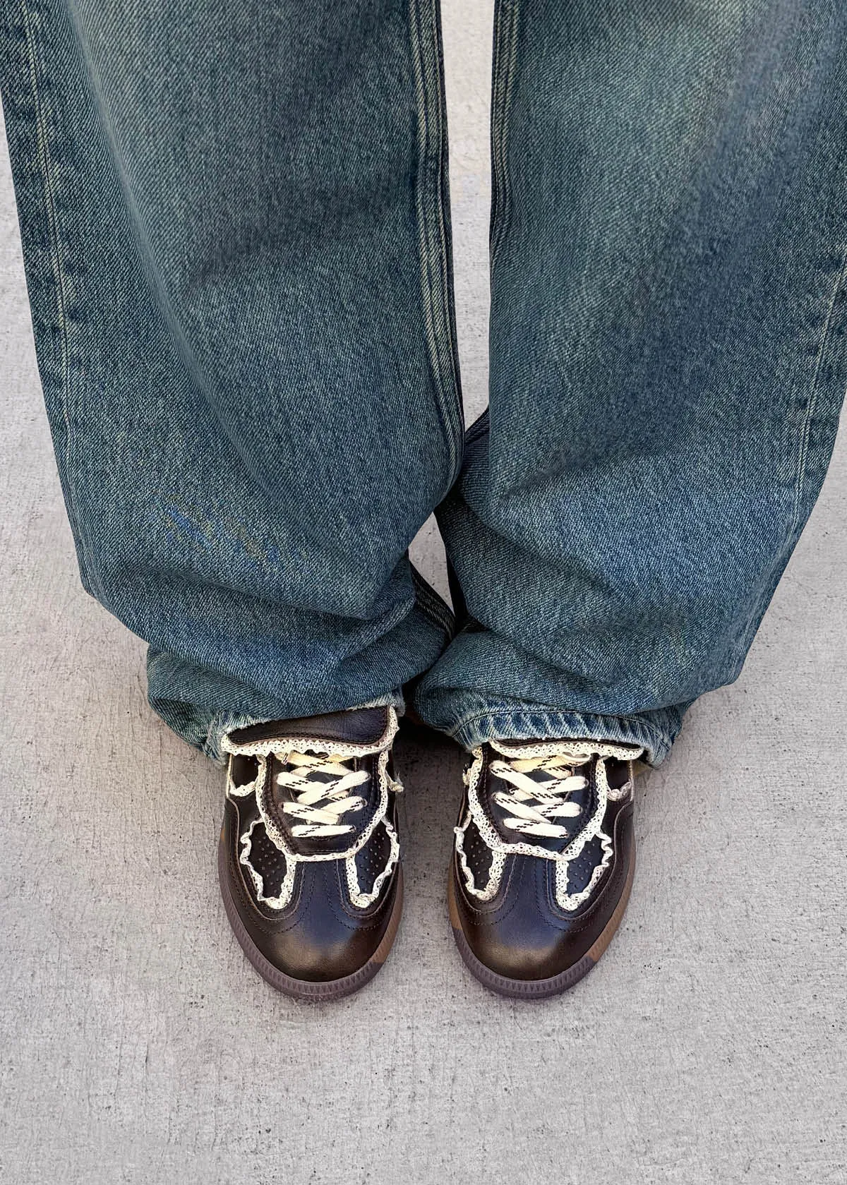 Tb.490 Club Crochet Vintage Effect Brown Leather Sneakers sold by Alohas product image thumbnail 2