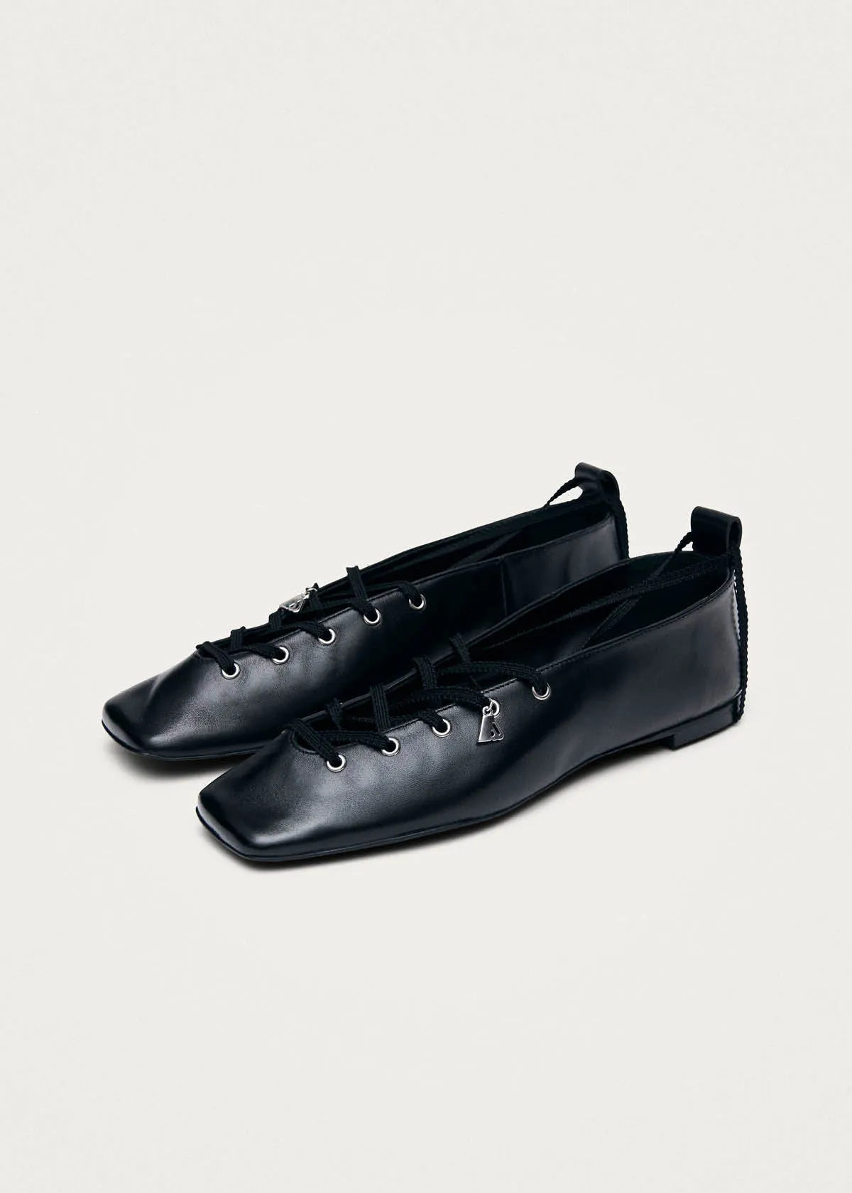Suna Black Leather Ballet Flats sold by Alohas product image thumbnail 5