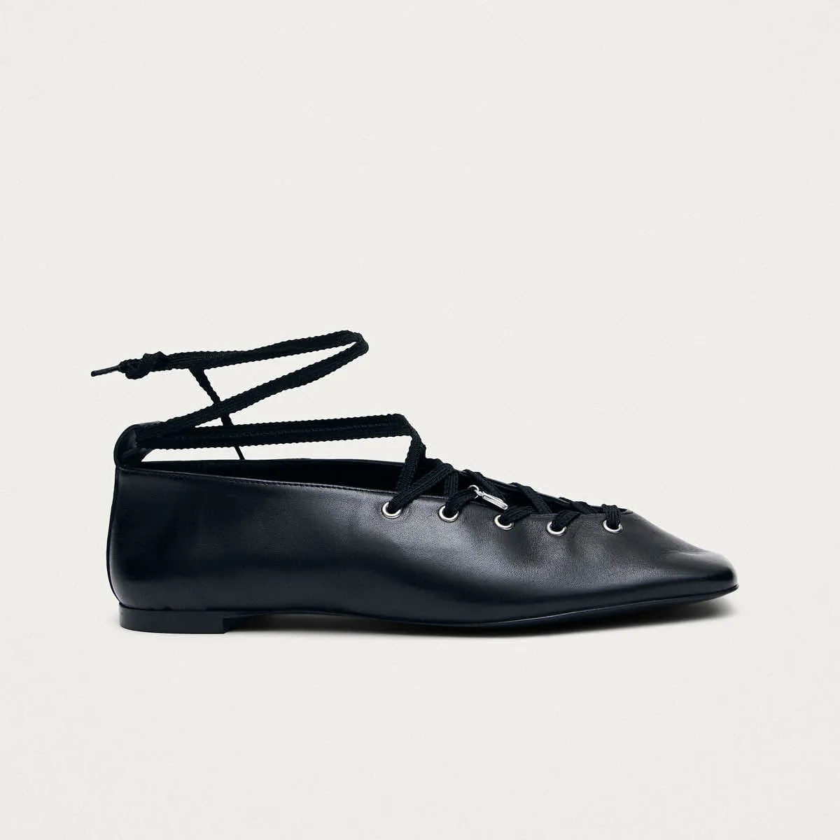 Suna Black Leather Ballet Flats sold by Alohas product image thumbnail 3