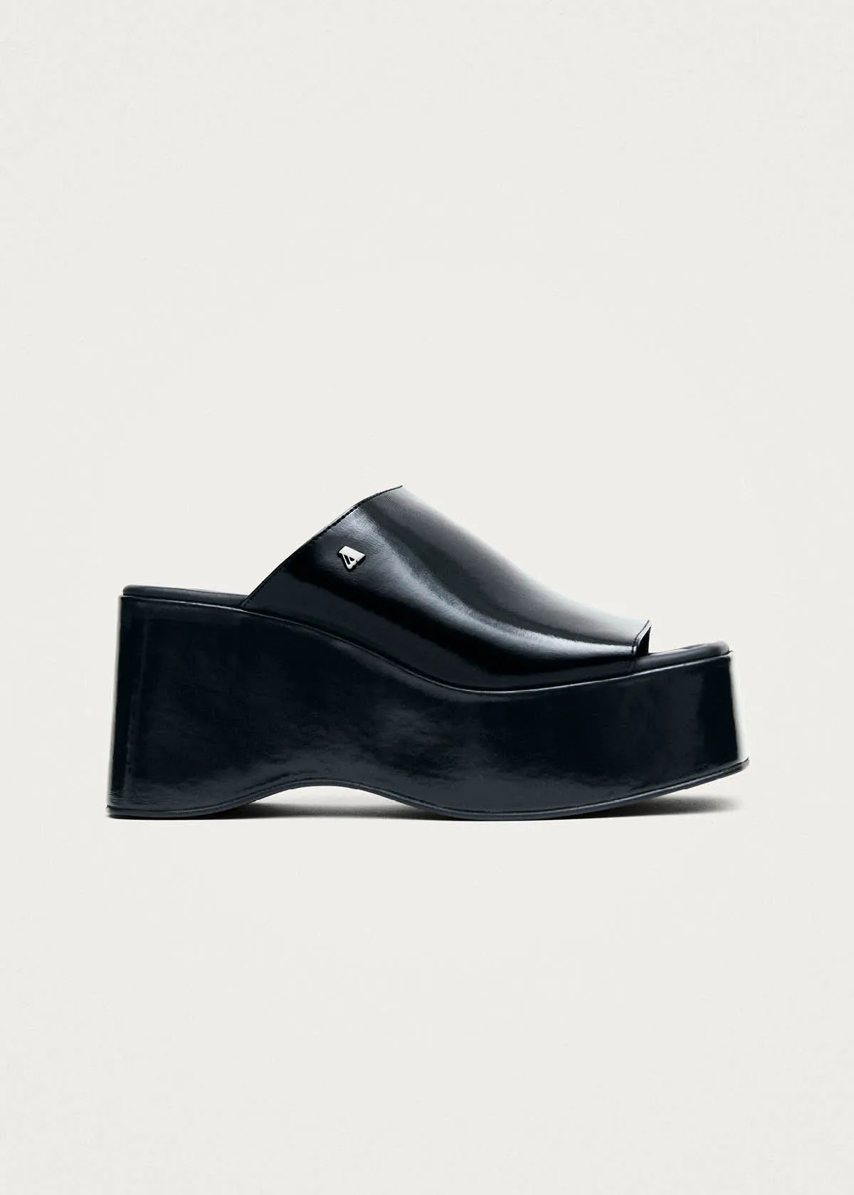 Vale Patent Black Leather Sandals sold by Alohas