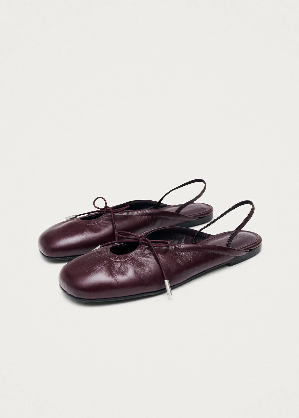 Oli Rift Burgundy Leather Ballet Flats sold by Alohas product image thumbnail 5