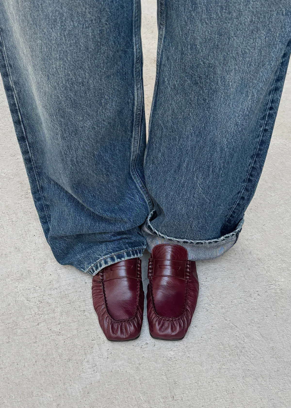 Sage Burgundy Leather Loafers sold by Alohas product image thumbnail 2
