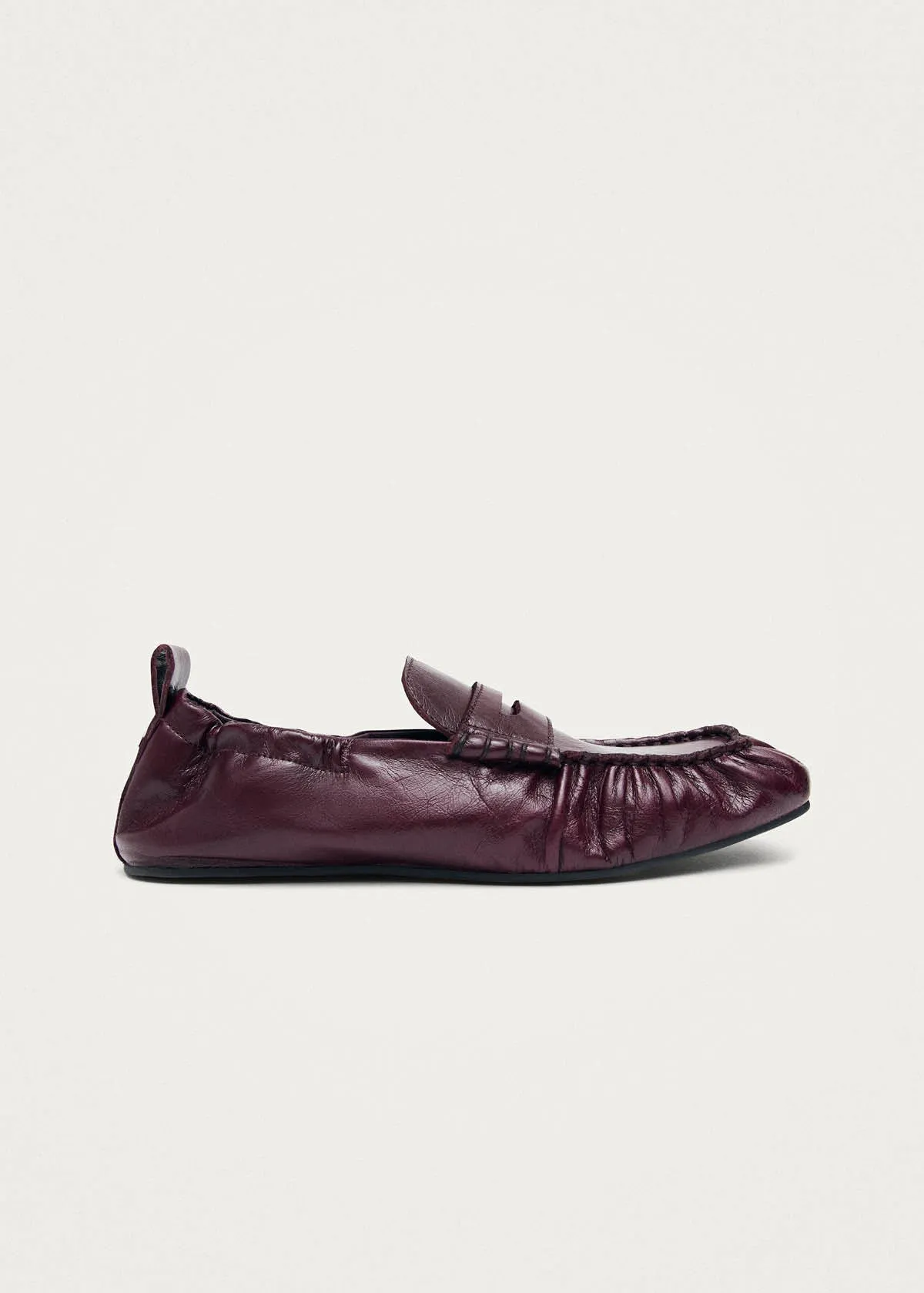Sage Burgundy Leather Loafers sold by Alohas