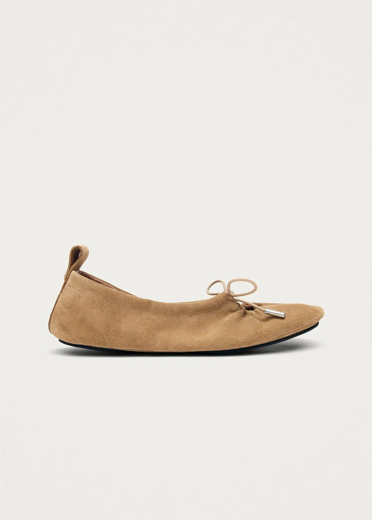 Rosalind Barefoot Suede Sand Leather Ballet Flats sold by Alohas product image thumbnail 4