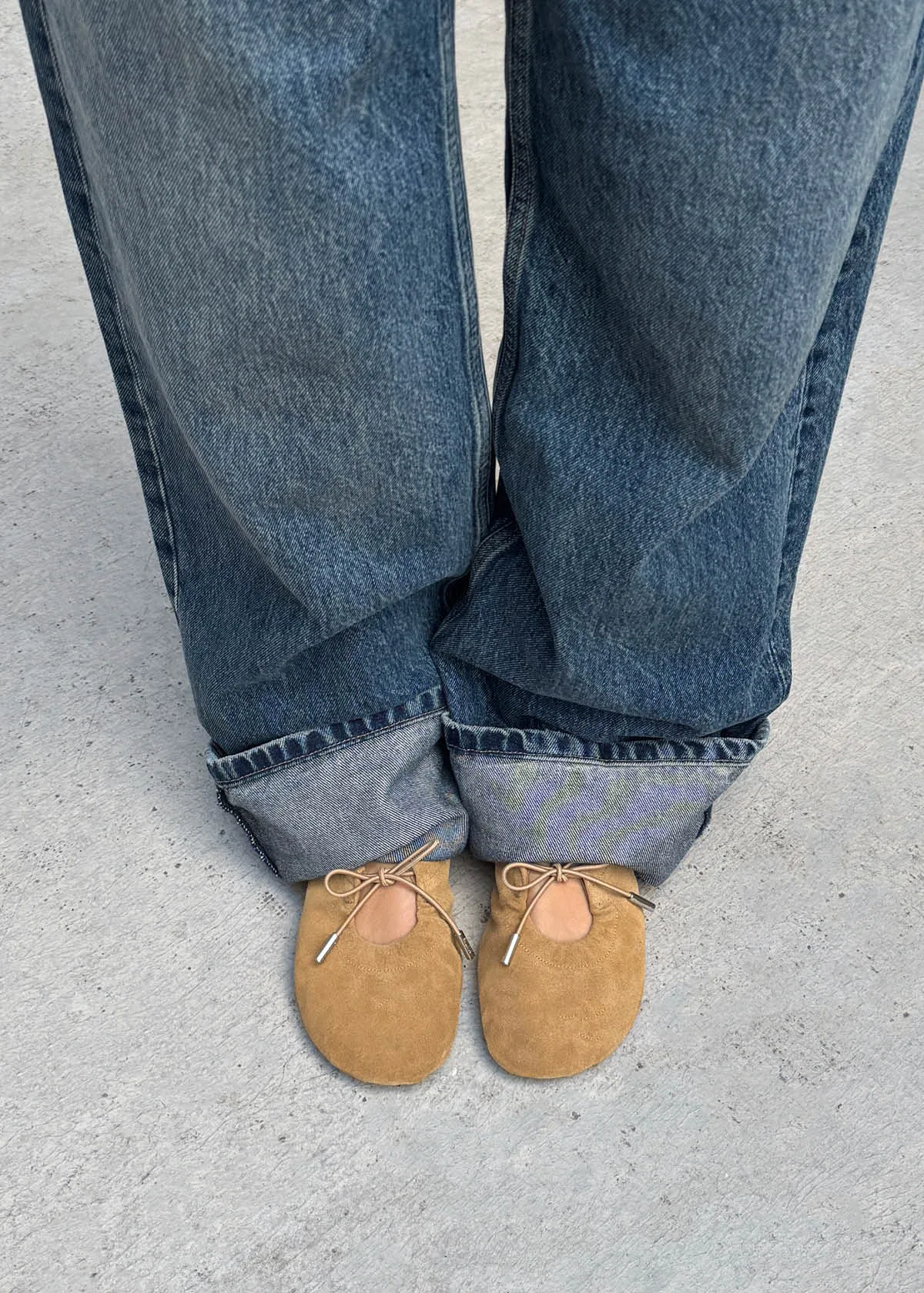 Rosalind Barefoot Suede Sand Leather Ballet Flats sold by Alohas product image thumbnail 2