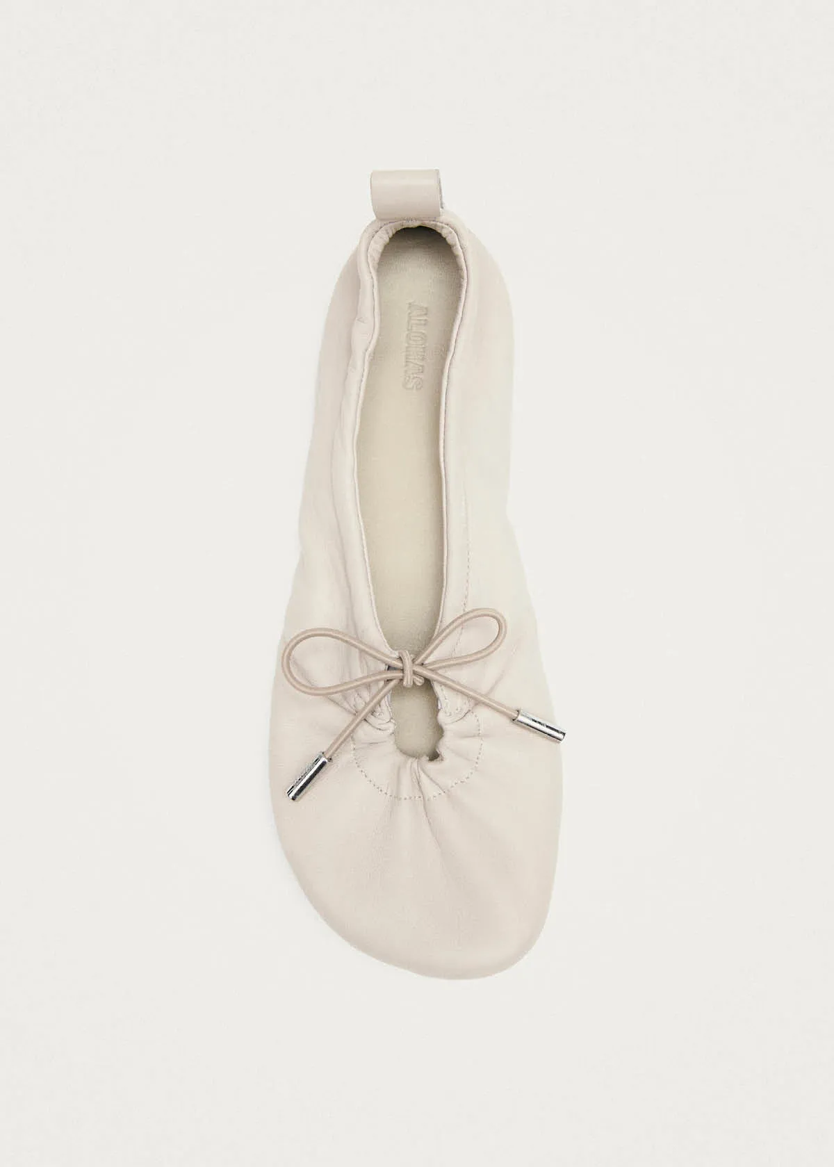 Rosalind Barefoot Cream Leather Ballet Flats sold by Alohas