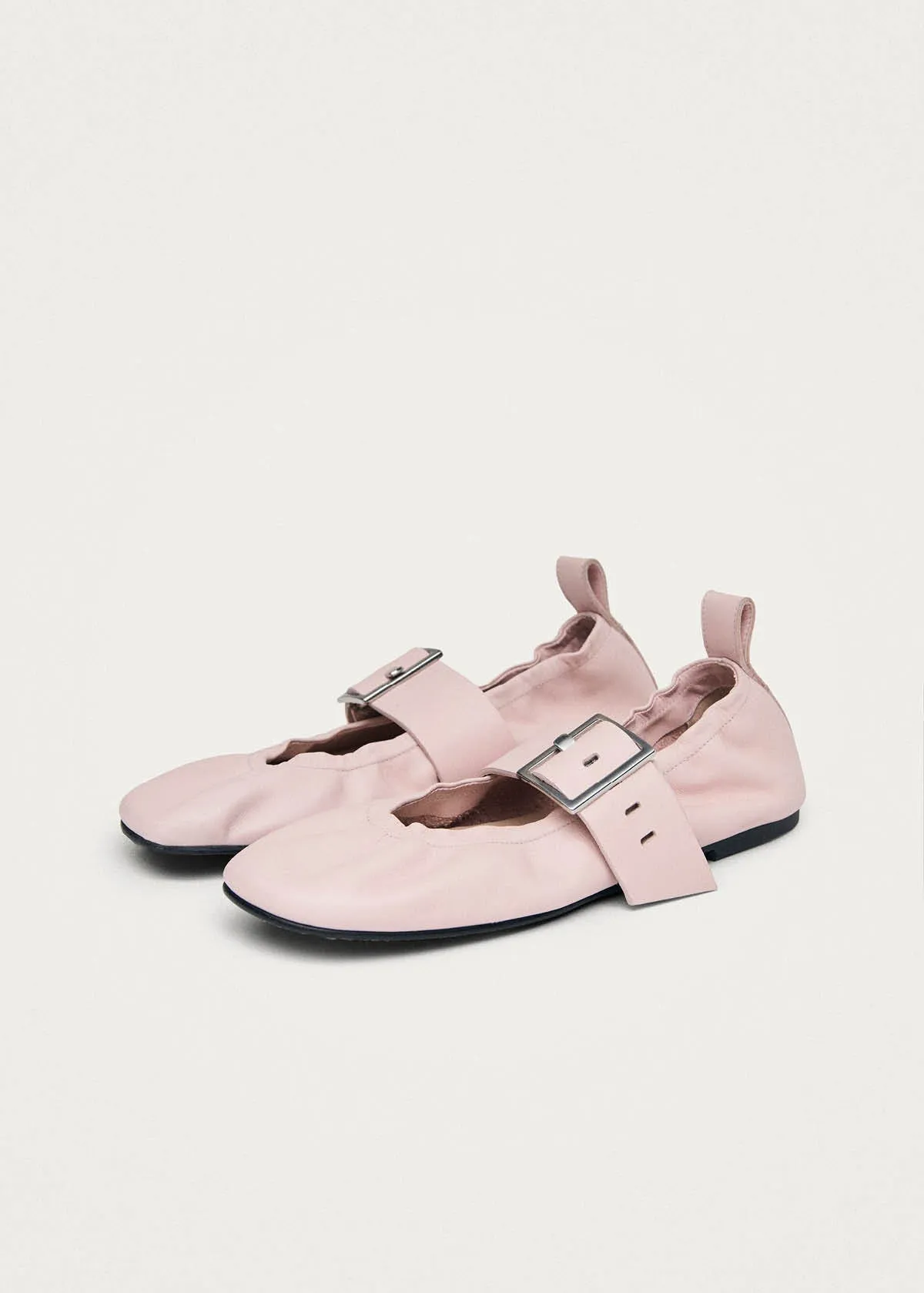 Sarea Pink Leather Ballet Flats sold by Alohas product image thumbnail 5