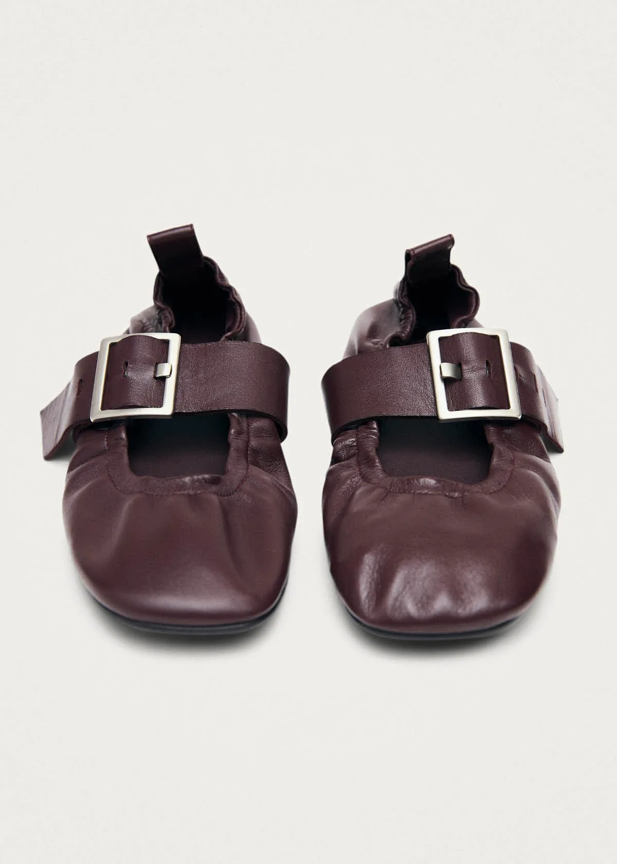 Sarea Burgundy Leather Ballet Flats sold by Alohas product image thumbnail 5