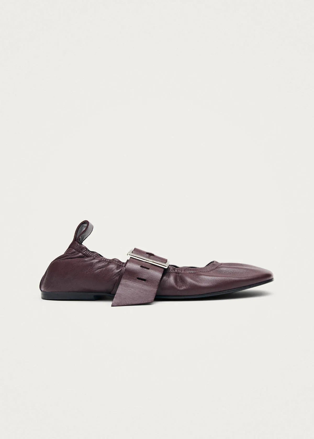 Sarea Burgundy Leather Ballet Flats sold by Alohas product image thumbnail 4