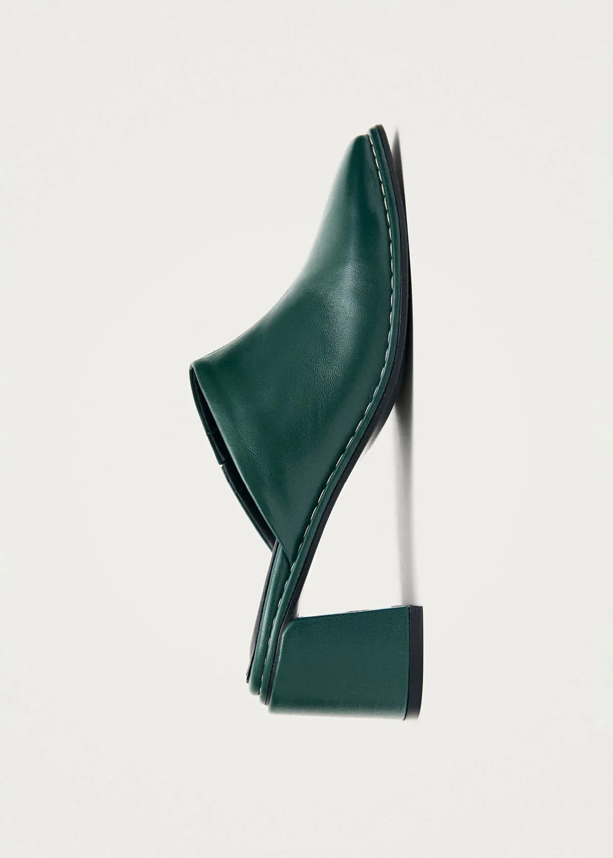 Lex Dark Green Leather Mules sold by Alohas product image thumbnail 4