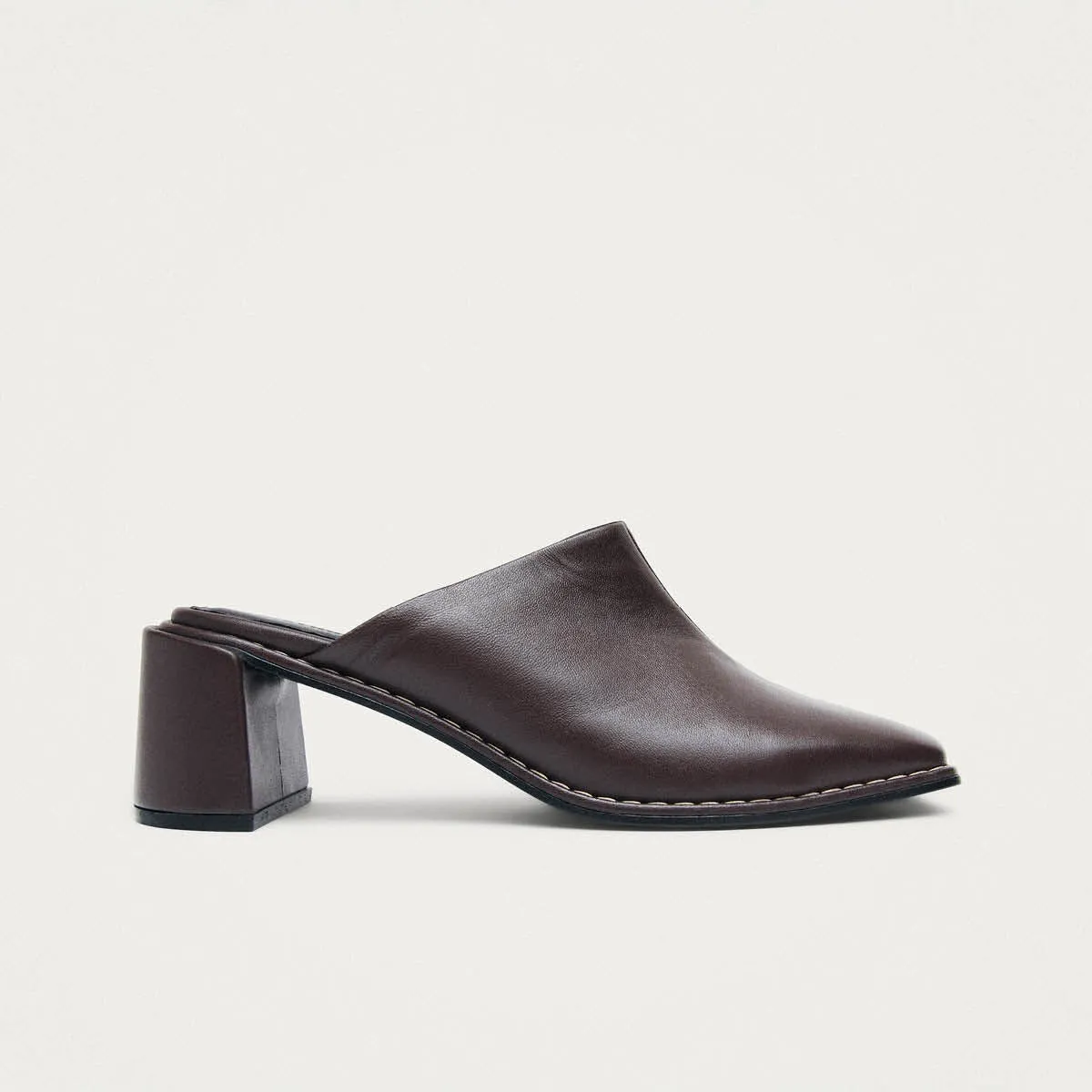 Lex Dark Chocolate Leather Mules sold by Alohas product image thumbnail 3