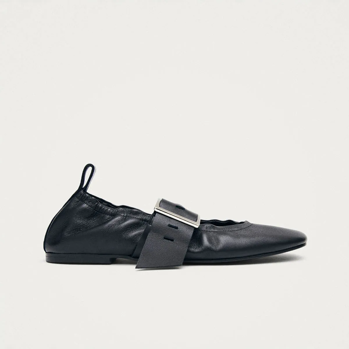 Sarea Black Leather Ballet Flats sold by Alohas product image thumbnail 3
