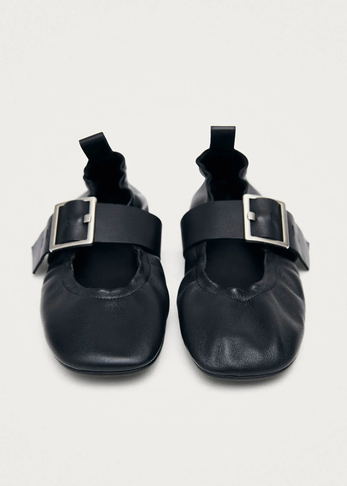 Sarea Black Leather Ballet Flats sold by Alohas product image thumbnail 5
