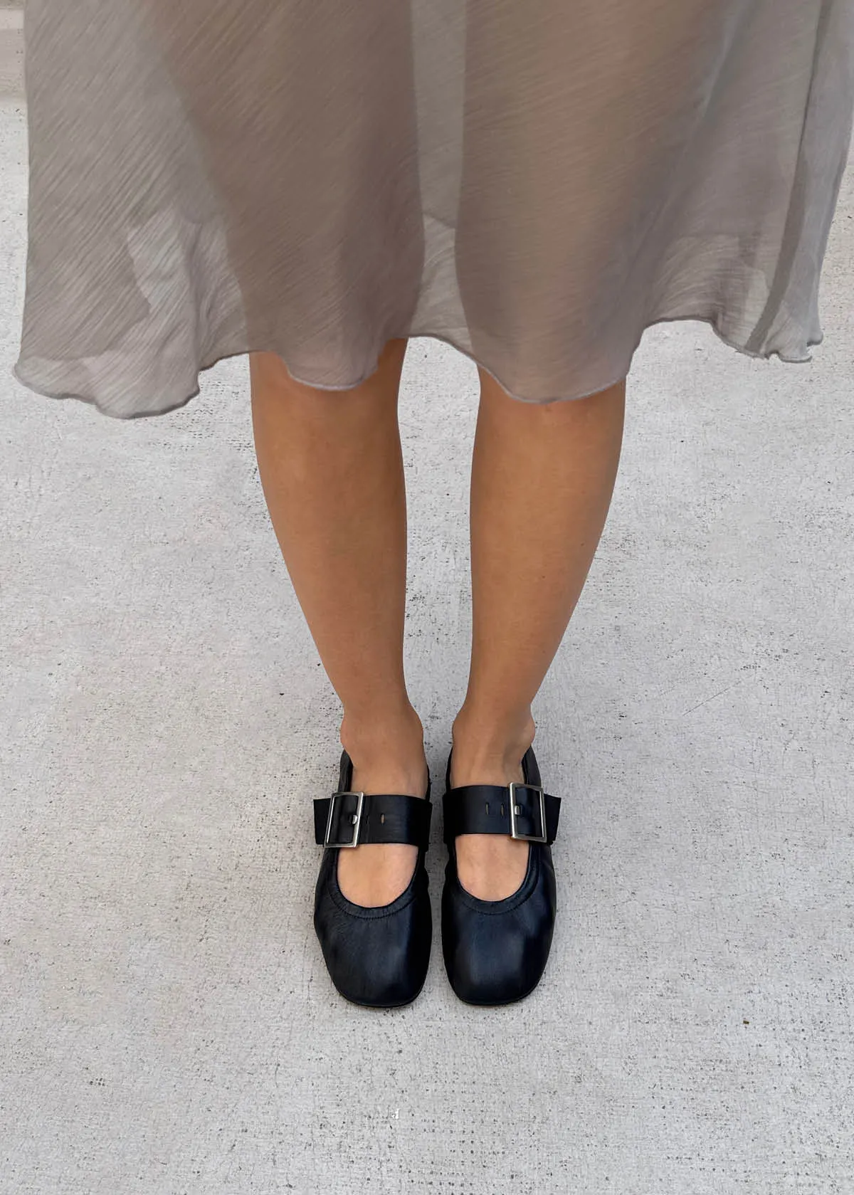 Sarea Black Leather Ballet Flats sold by Alohas product image thumbnail 2