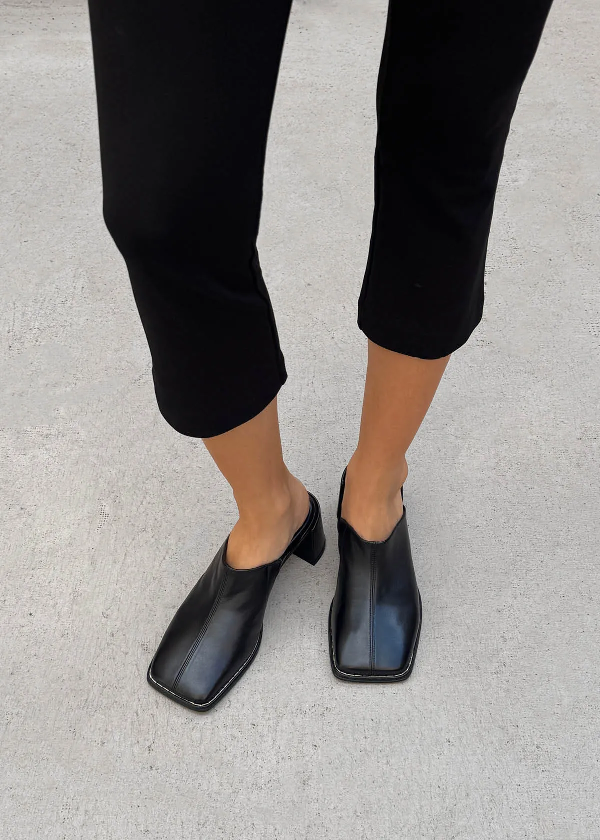 Lex Black Leather Mules sold by Alohas product image thumbnail 2