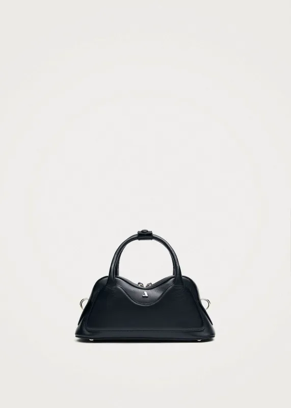 Hilma Mini Black Leather Bag made by Alohas
