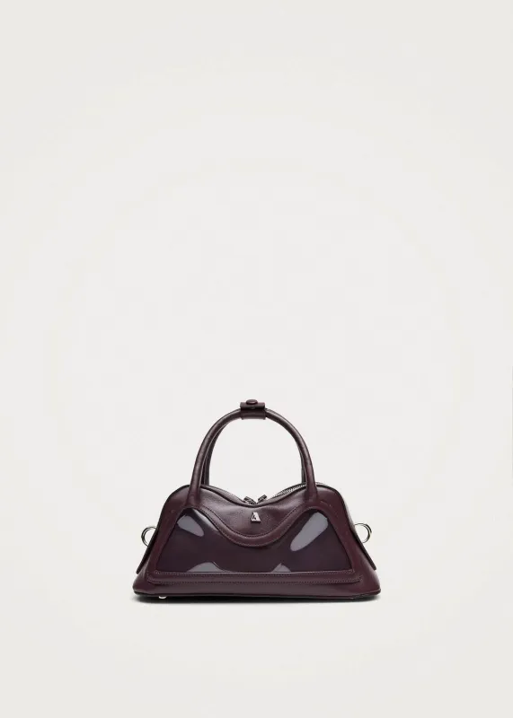 Hilma Mini Vinyl Burgundy Leather Bag made by Alohas