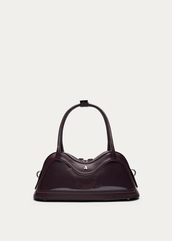 Hilma Vinyl Burgundy Leather Bag made by Alohas
