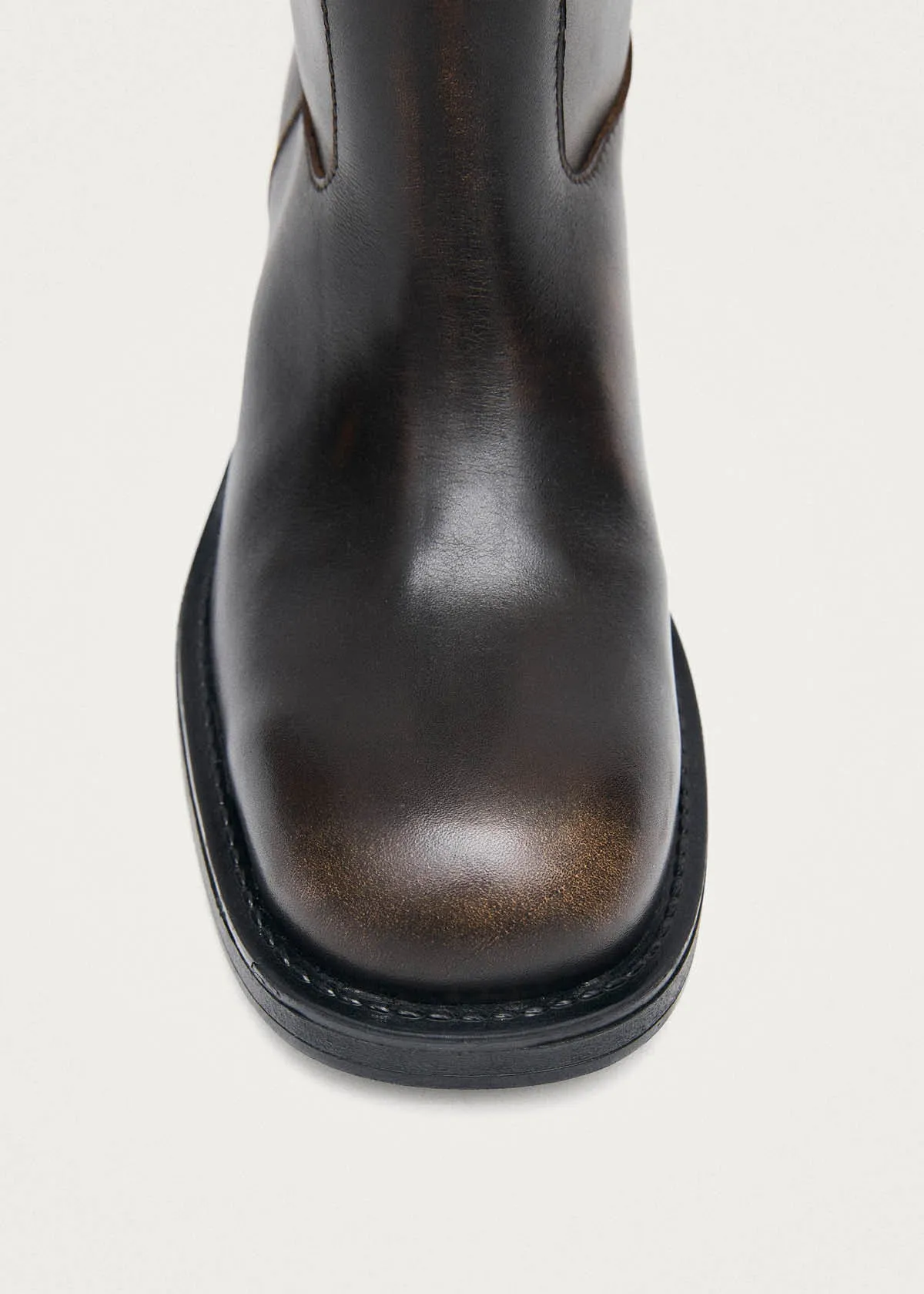 Sajan Vintage Effect Dark Brown Leather Boots sold by Alohas product image thumbnail 4
