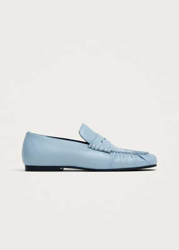 Aven Blue Leather Loafers made by Alohas