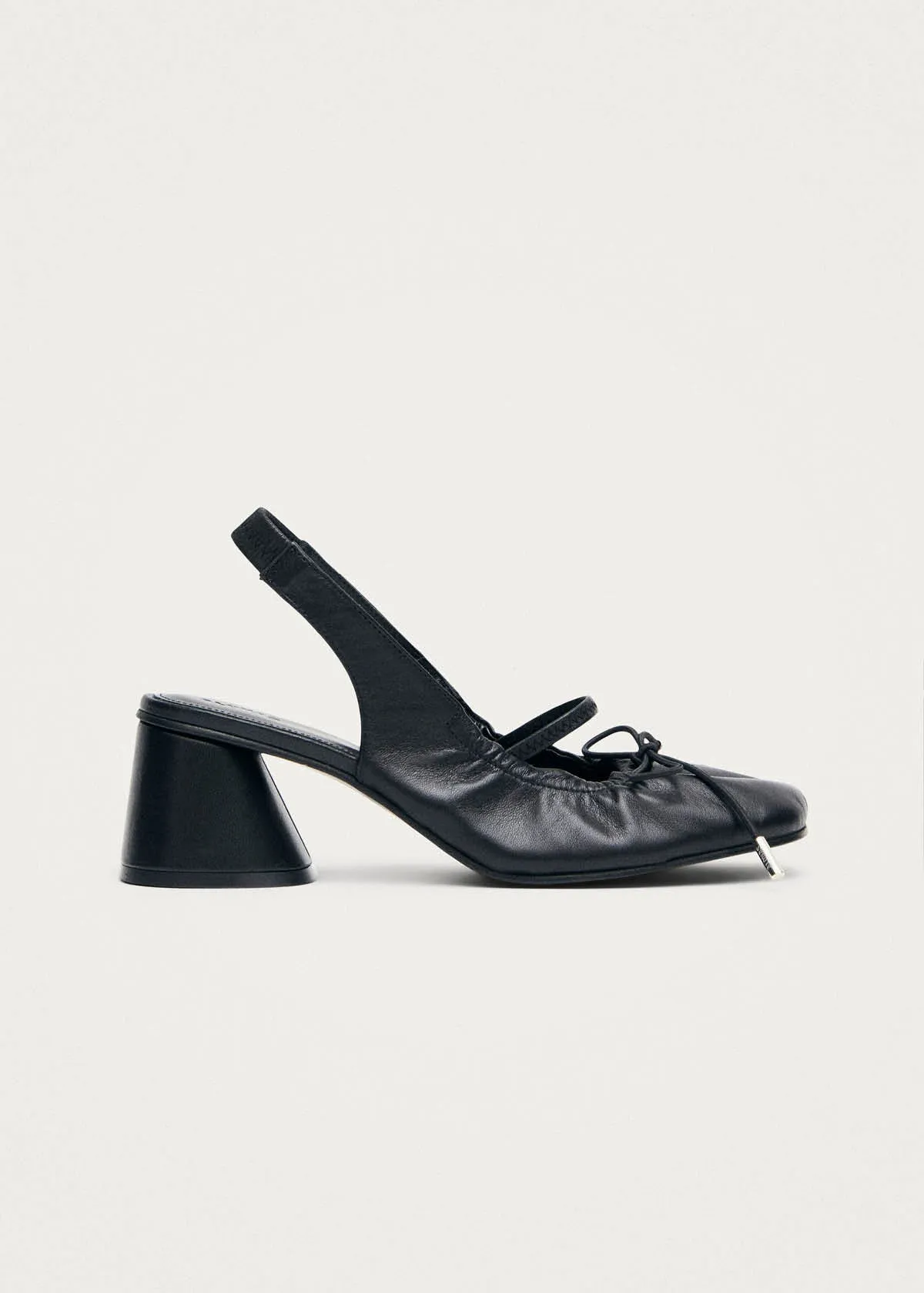 Marly Black Leather Pumps sold by Alohas