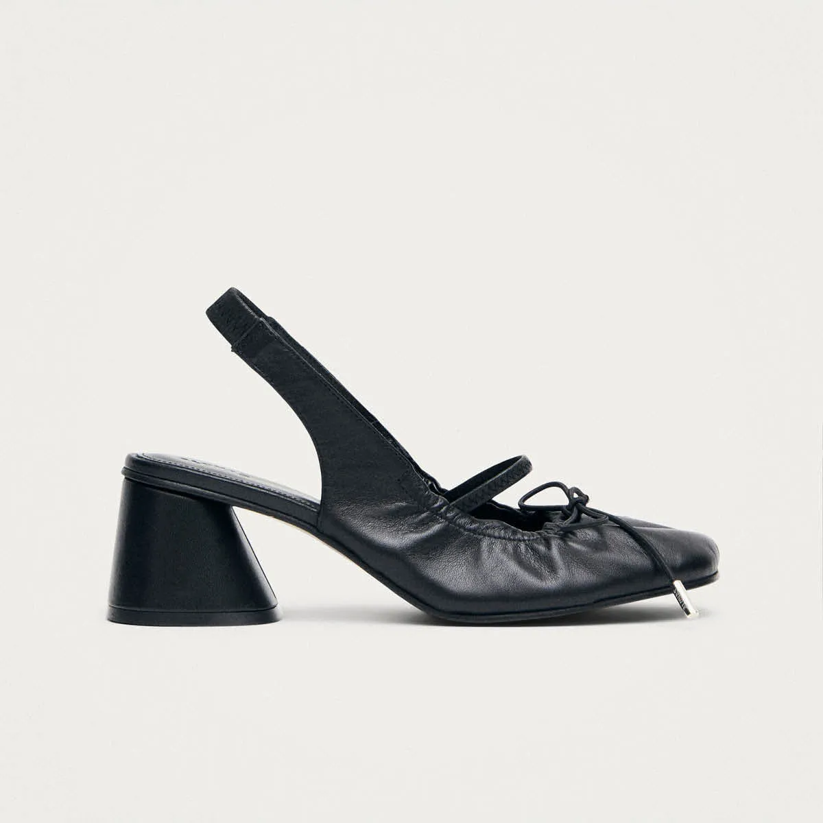 Marly Black Leather Pumps sold by Alohas product image thumbnail 3