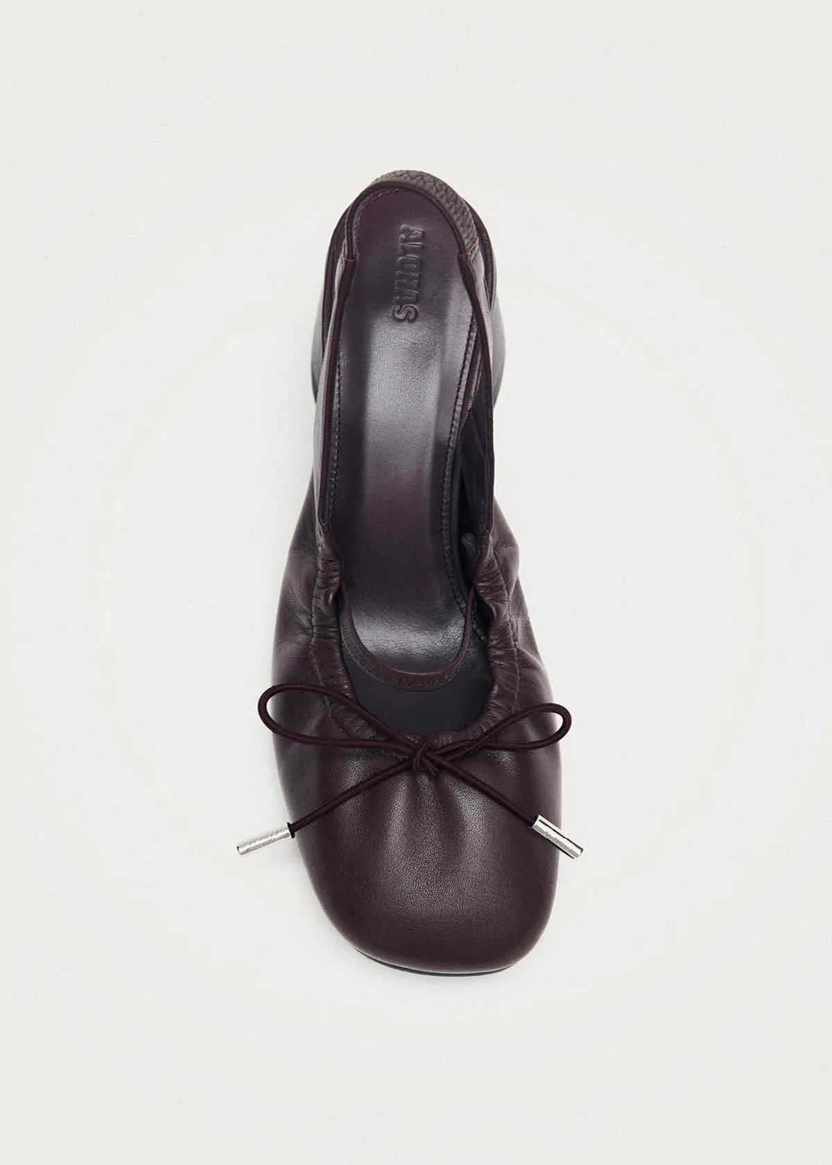 Marly Burgundy Leather Pumps sold by Alohas product image thumbnail 5