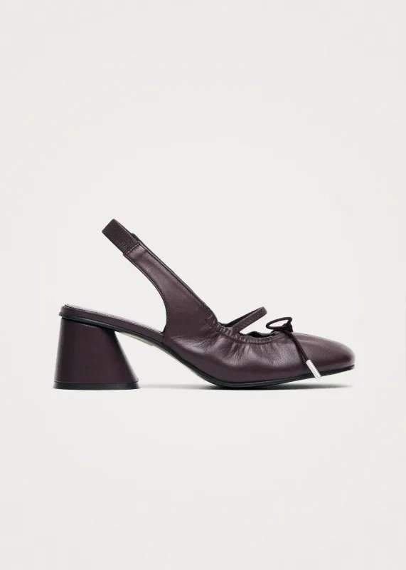 Marly Burgundy Leather Pumps made by Alohas