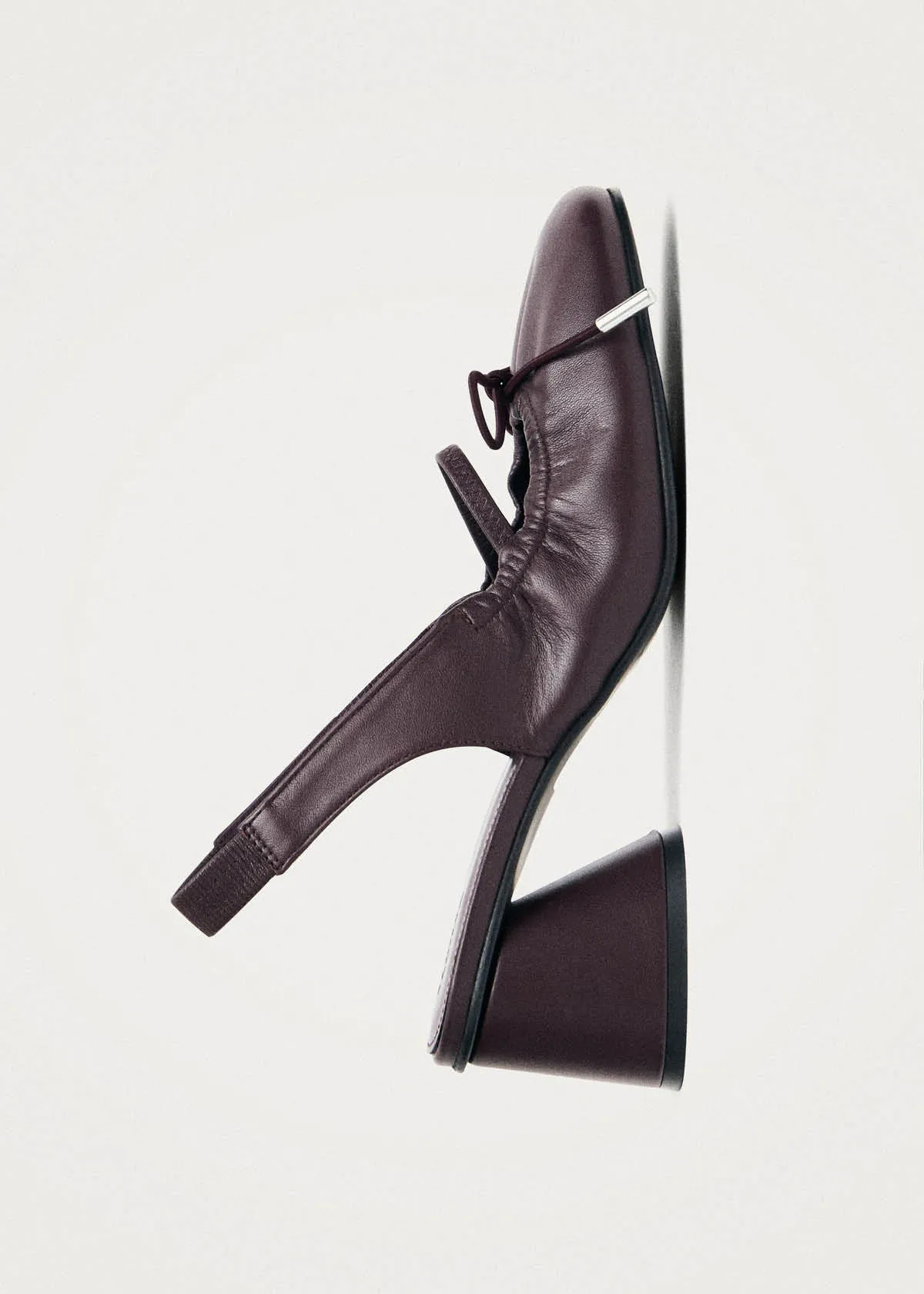 Marly Burgundy Leather Pumps sold by Alohas product image thumbnail 4